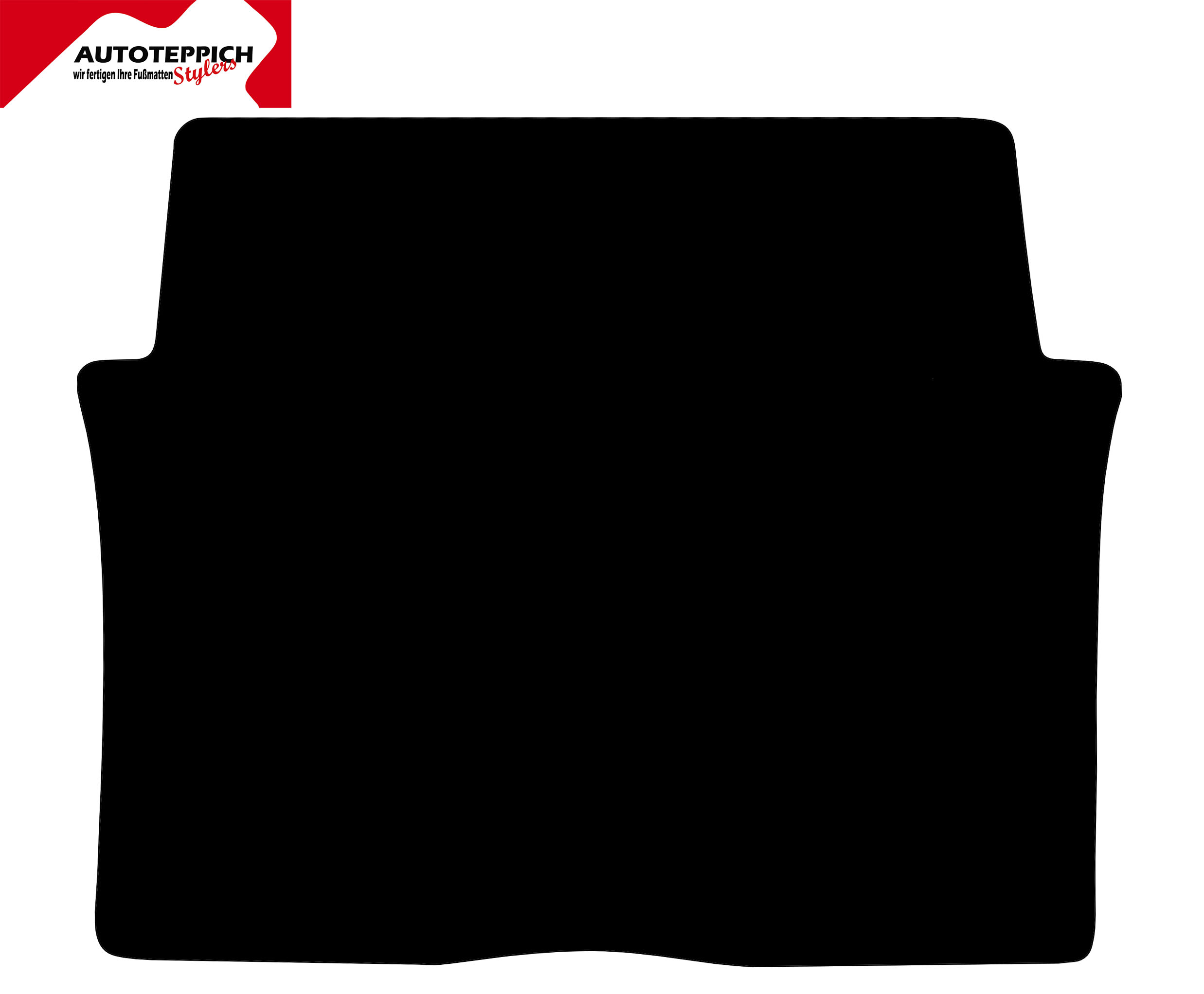Eine Kofferraummatte in schwarz für Mercedes Benz E Klasse C124 Coupe.