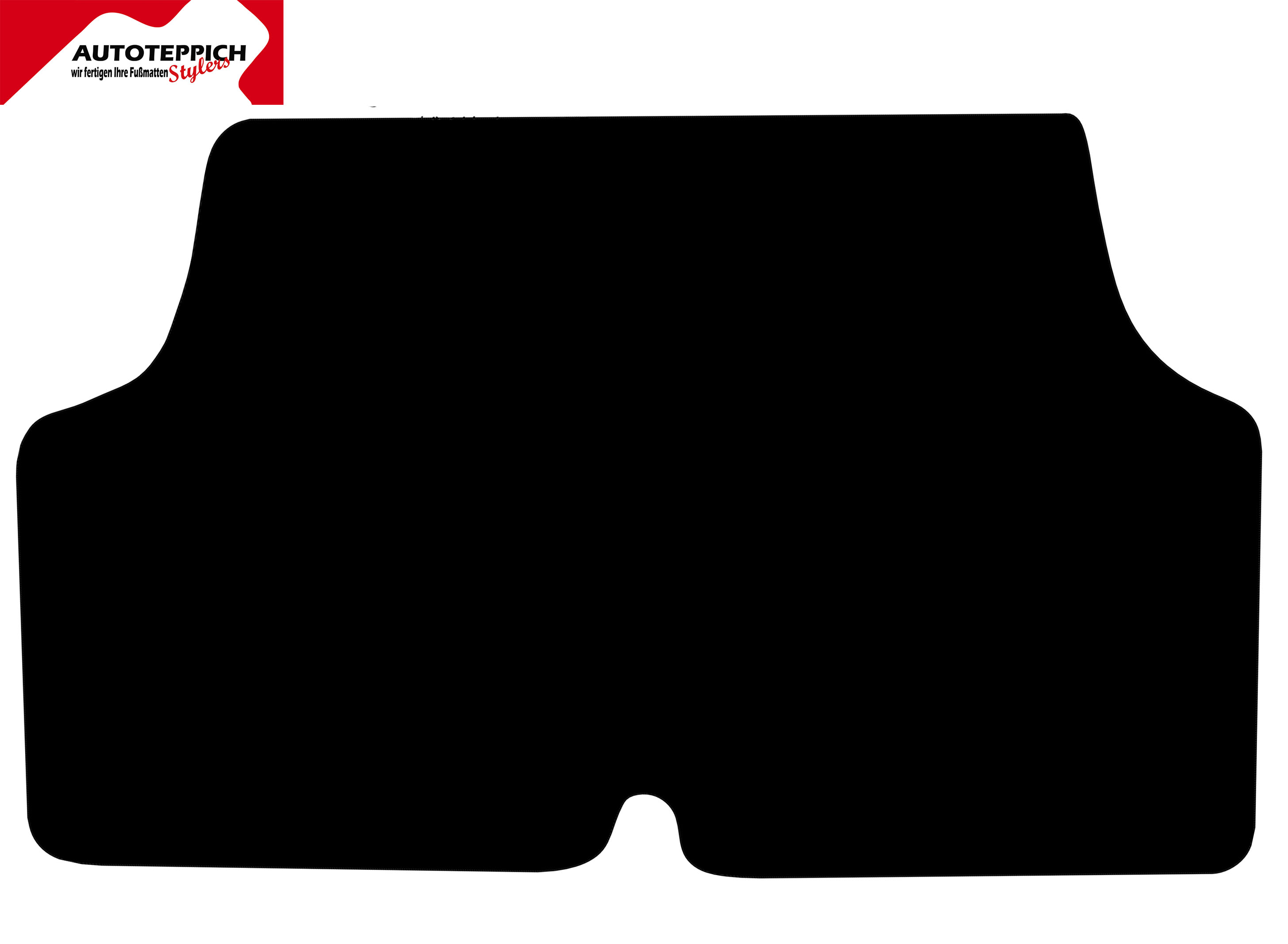 Eine Kofferraummatte in schwarz für Ford Capri 1.