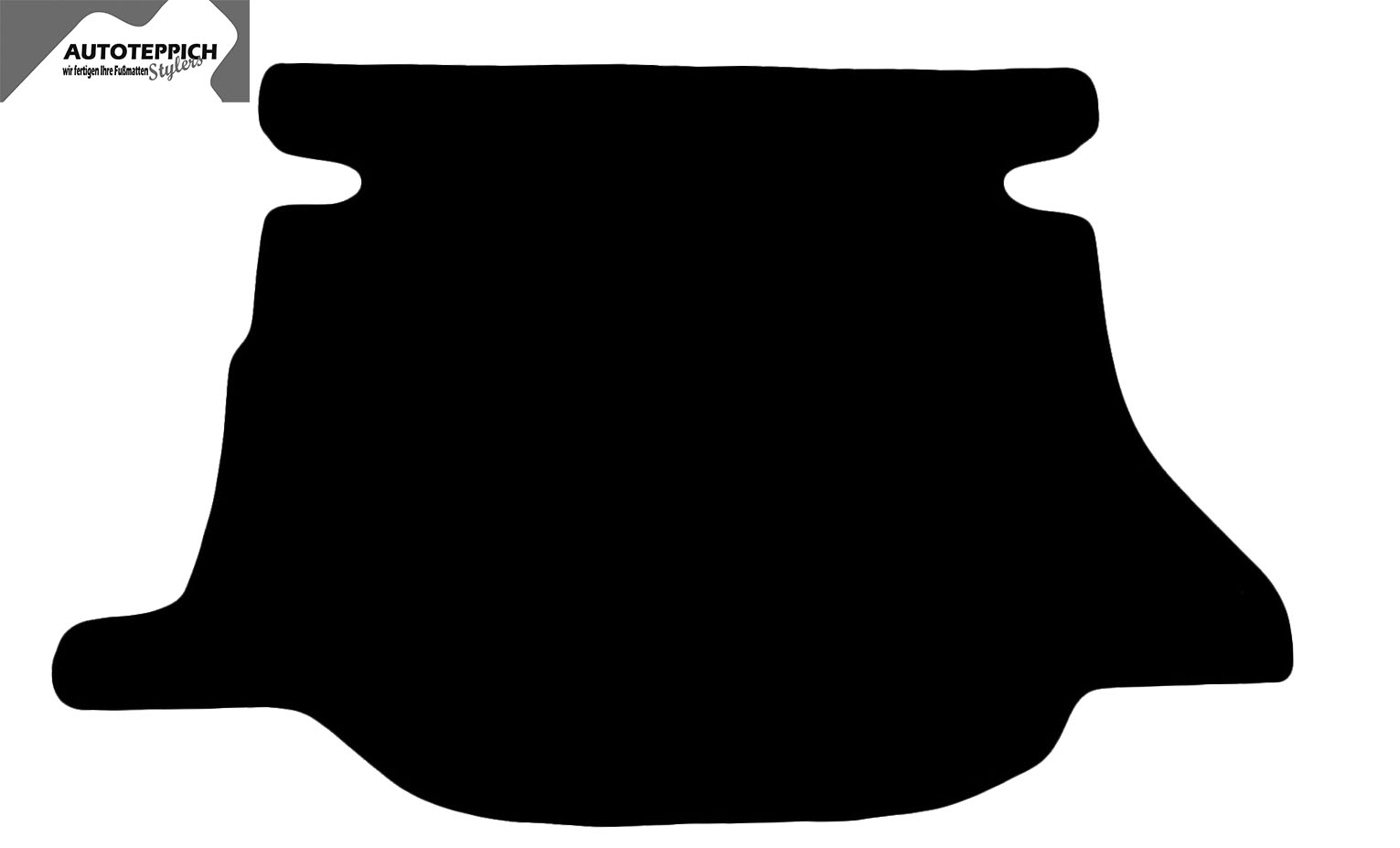 Eine Kofferraummatte in schwarz für Mazda 323F BA.