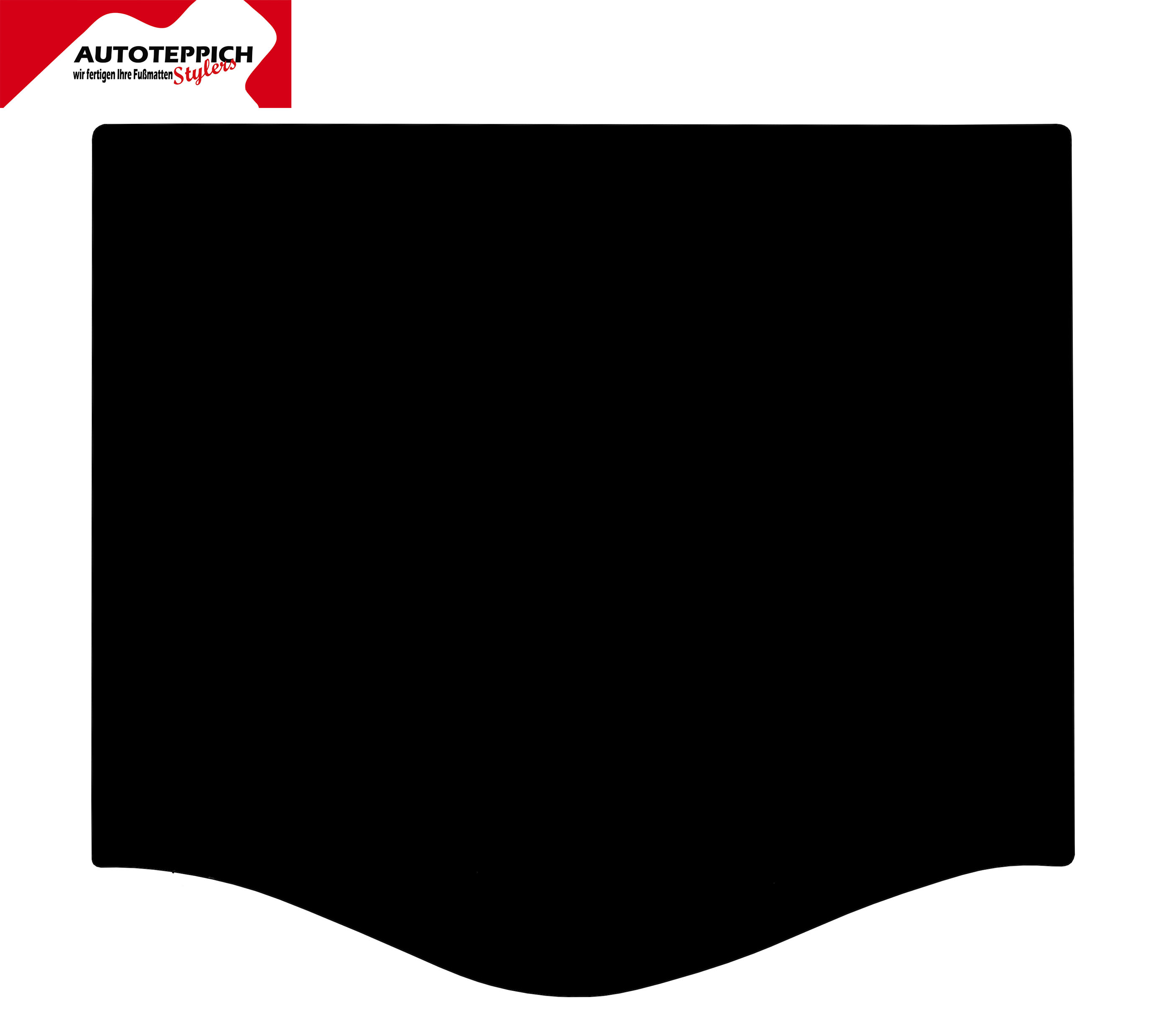 Eine Kofferraummatte in schwarz für Ford Focus ST ab 2007.
