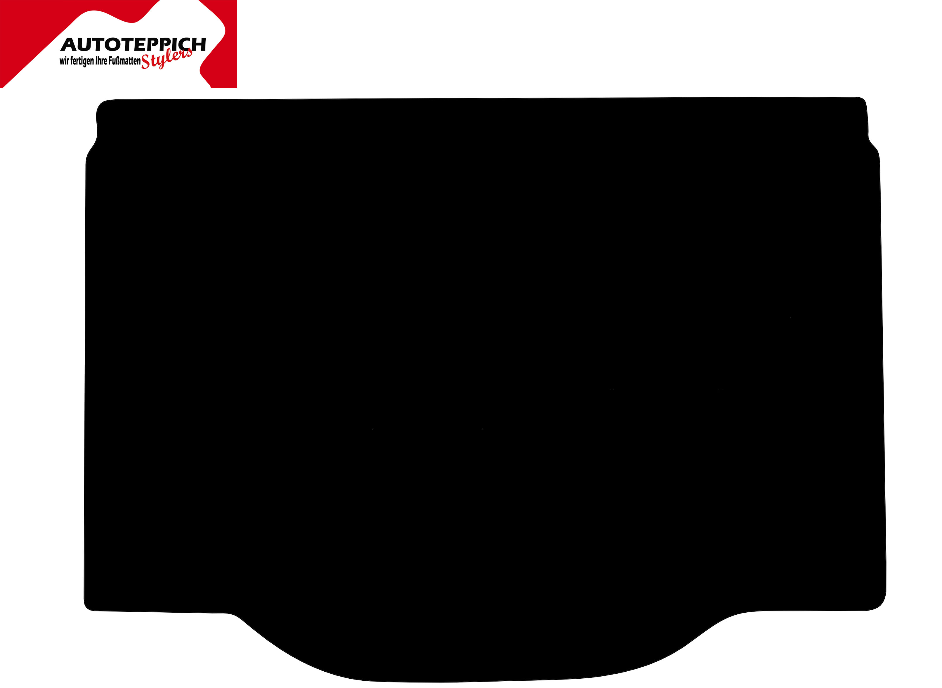 Eine Kofferraummatte in schwarz für Chevrolet Trax.