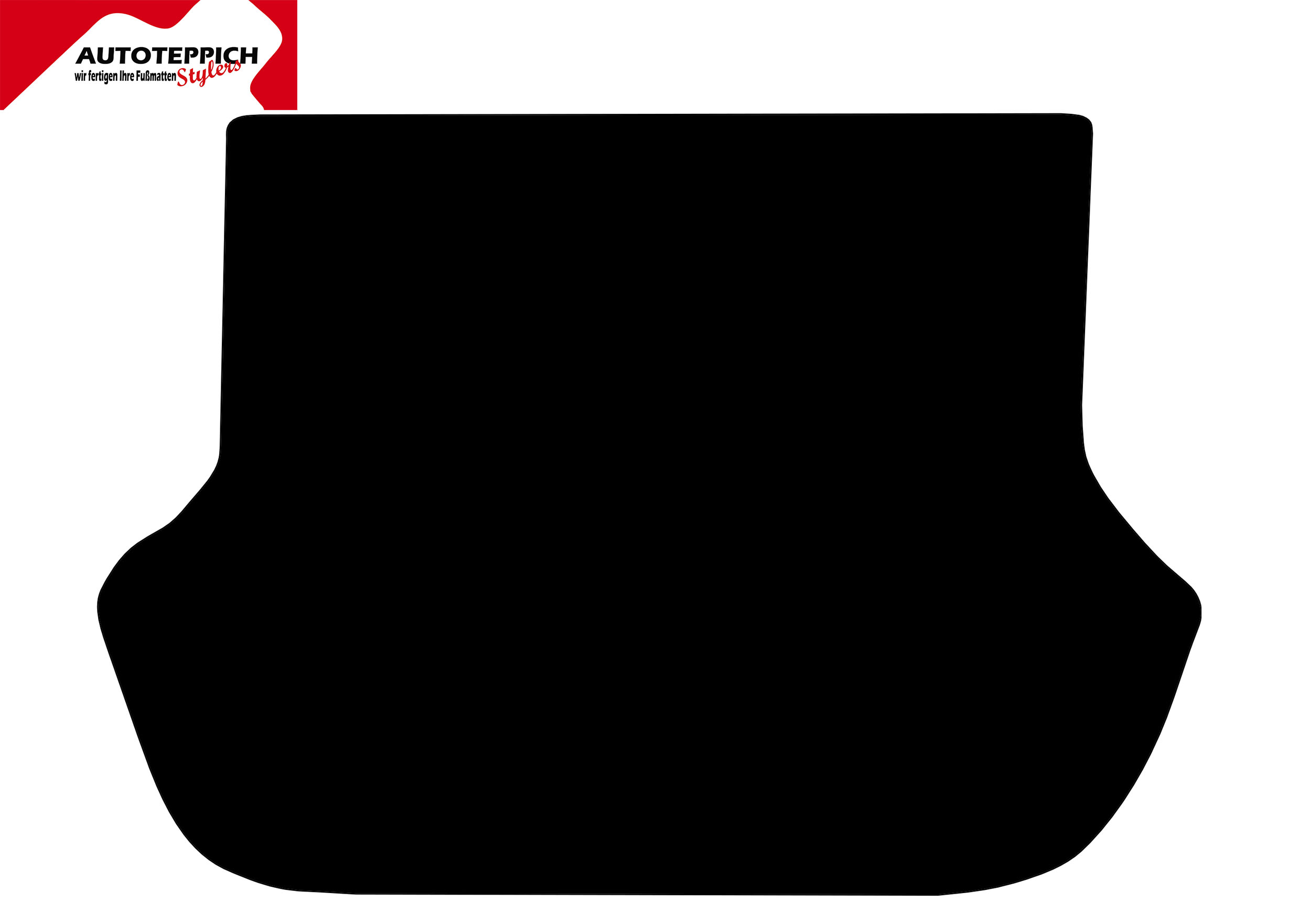 Eine Kofferraummatte in schwarz für Kia Rio 1 1999-2005.