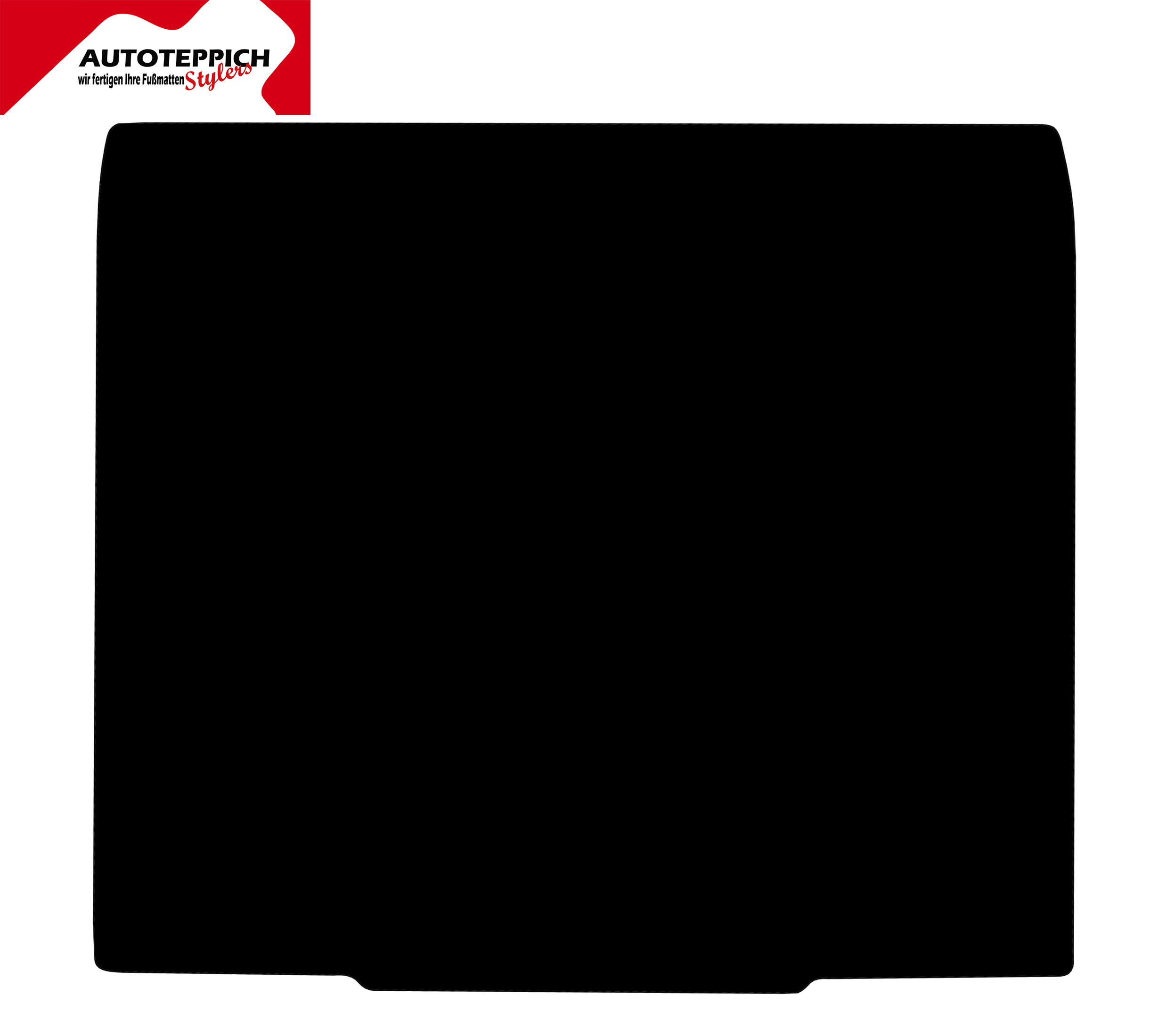 Eine Kofferraummatte in schwarz für Peugeot 407 Coupe