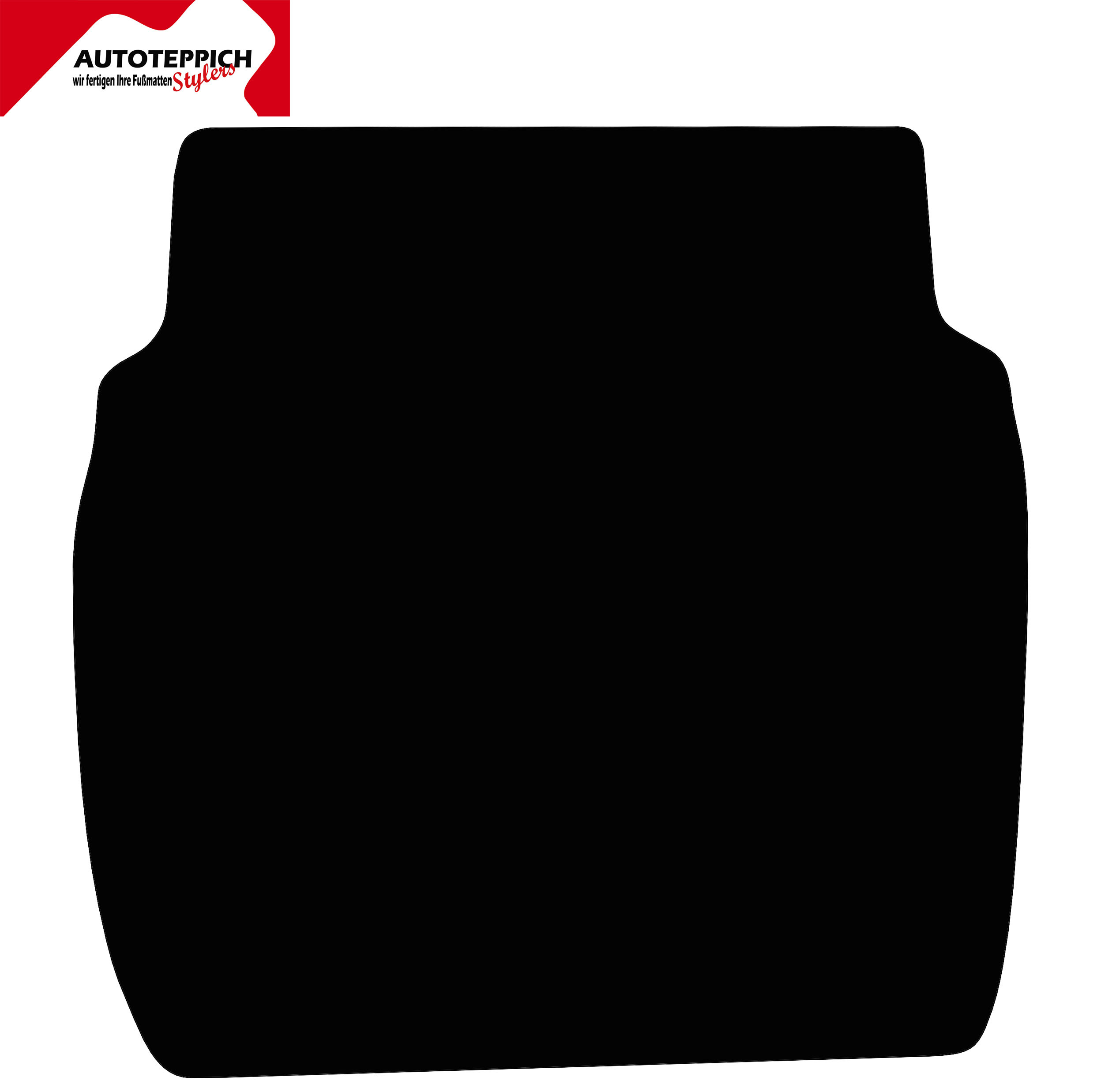 Eine Kofferraummatte für Ferrari 348 in schwarz.