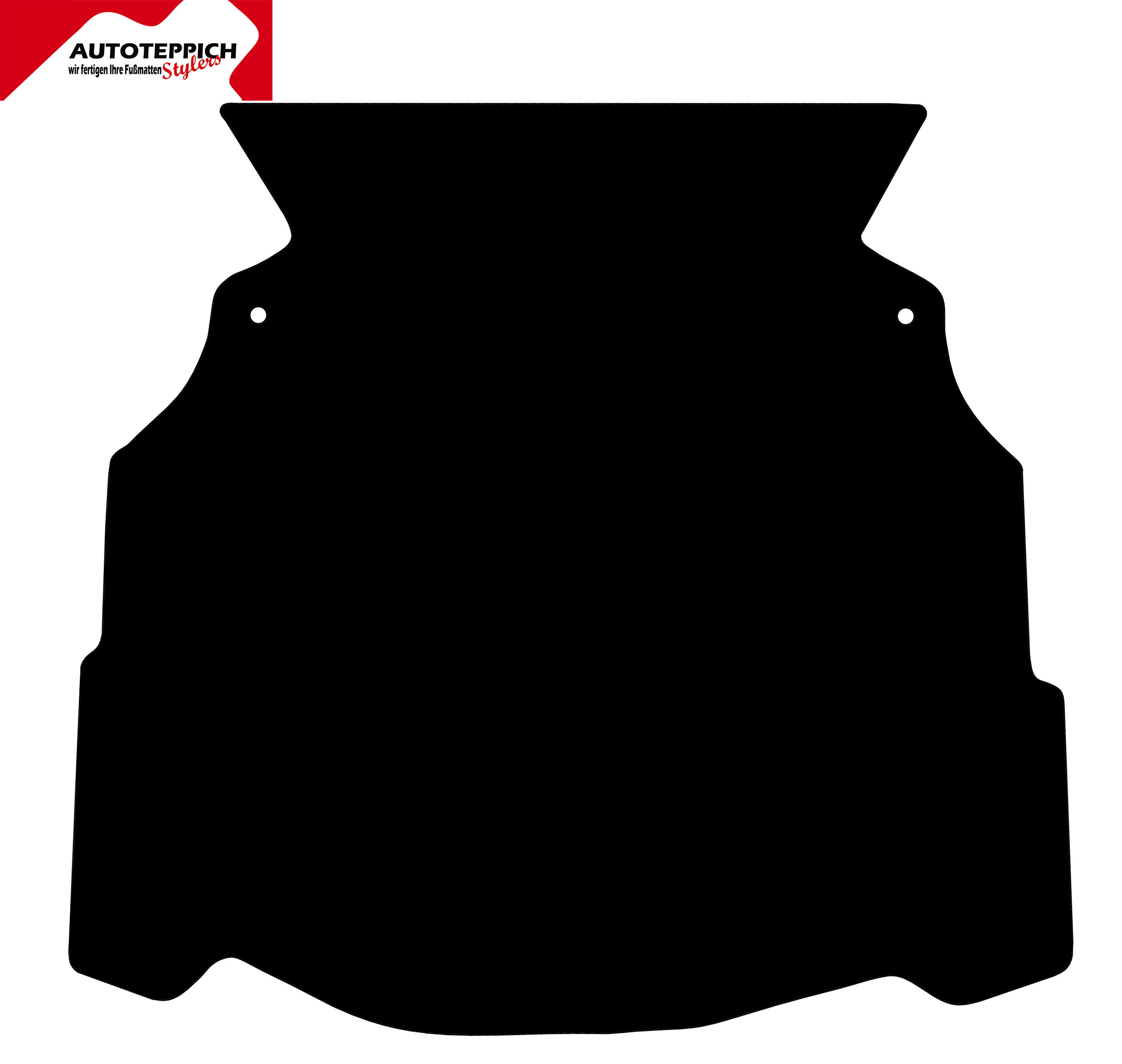 Eine Kofferraummatte in schwarz für Mercedes Benz C-Klasse W203.