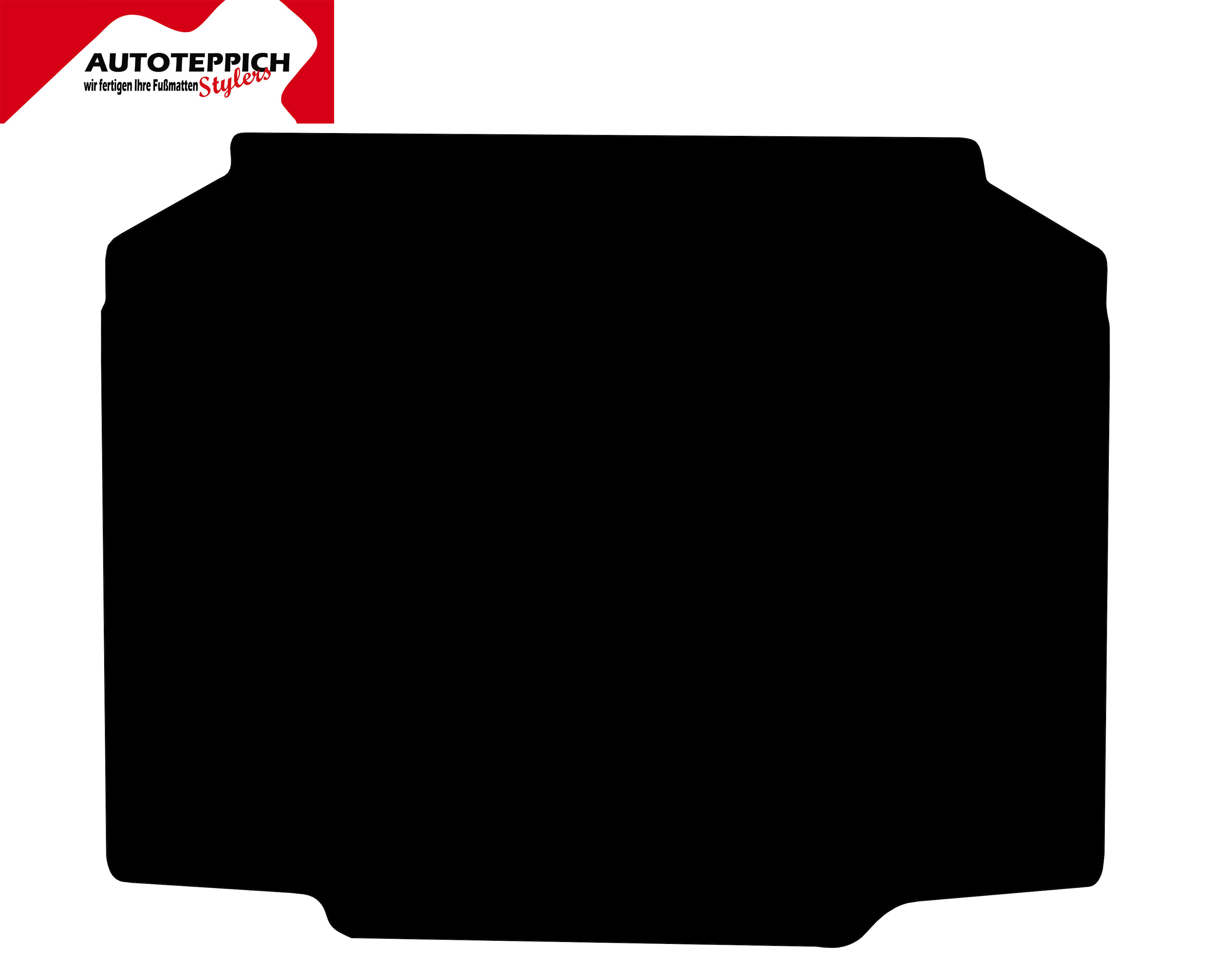 Eine Kofferraummatte in schwarz für Skoda Yeti