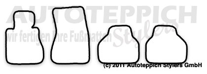 Das Schnittmuster für Fussmatten BMW E65 7er_2001-2008