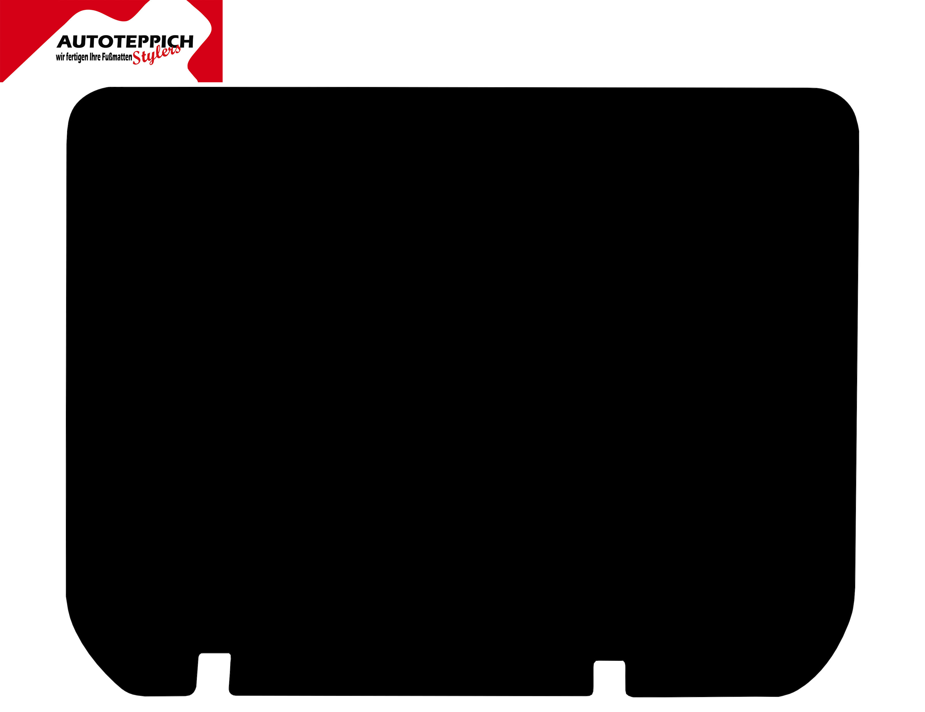 Eine Kofferraummatte in schwarz für Chevrolet Corvette C3.