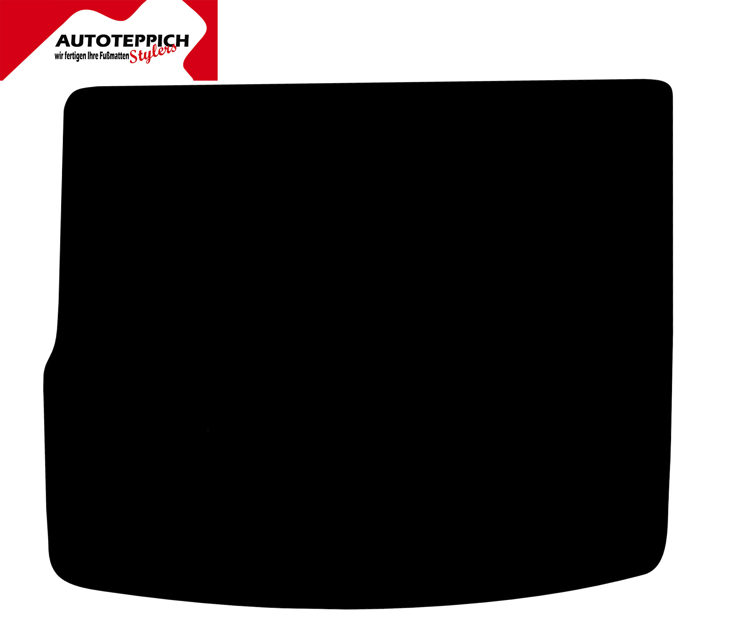 Eine Kofferraummatte in schwarz für Porsche Cayenne 2