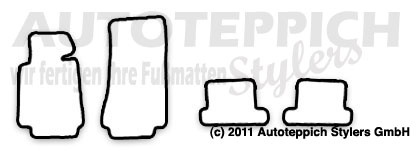 Das Schnittmuster für Fussmatten BMW E31 840 850_1989-1999