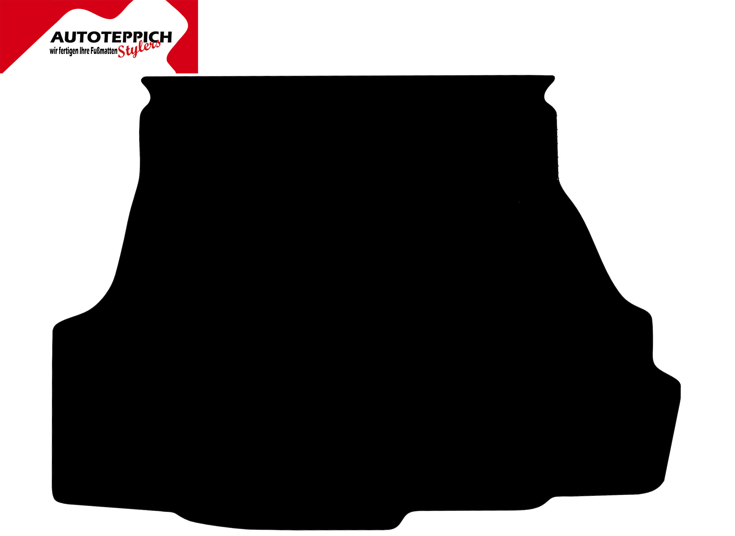 Eine Kofferraummatte in schwarz für Mazda 626 1998.