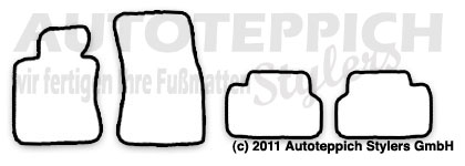 Das Schnittmuster für Fussmatten BMW E63 Coupe_2003-2010
