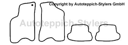 Das Schnittmuster für Fussmatten Seat Arosa_6h_6hs_BJ1997bis2004
