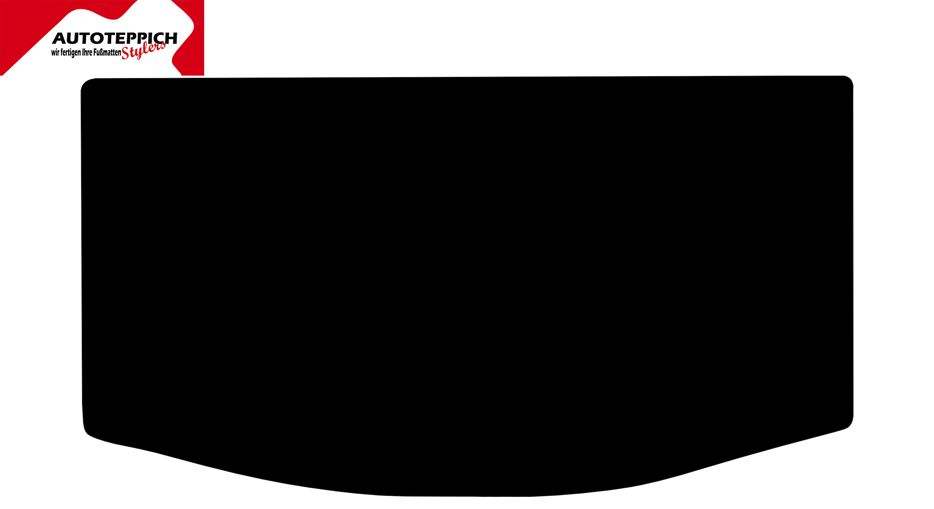 Eine Kofferraummatte in schwarz für Fiat Idea.