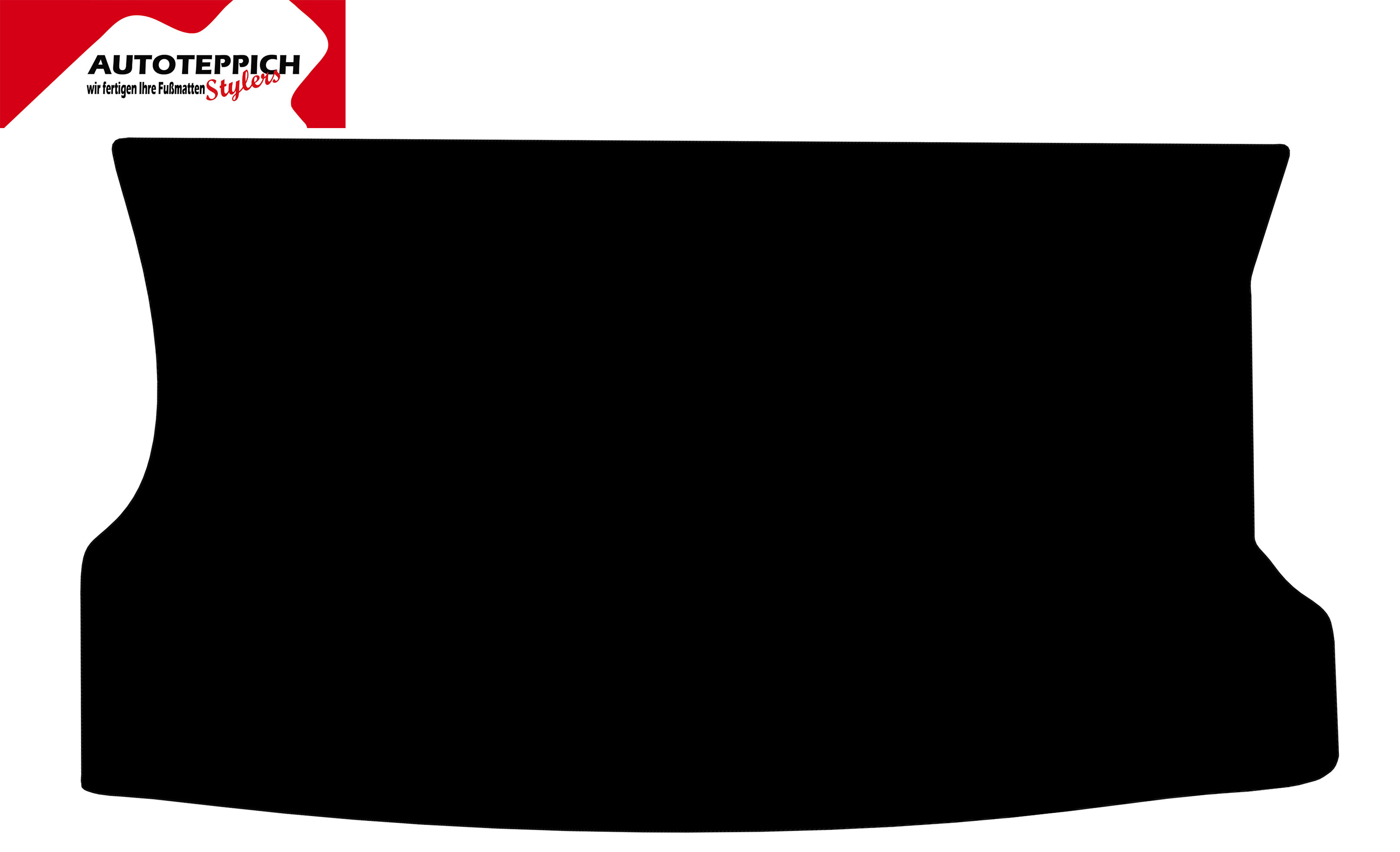 Eine Kofferraummatte in schwarz für Renault Clio 2