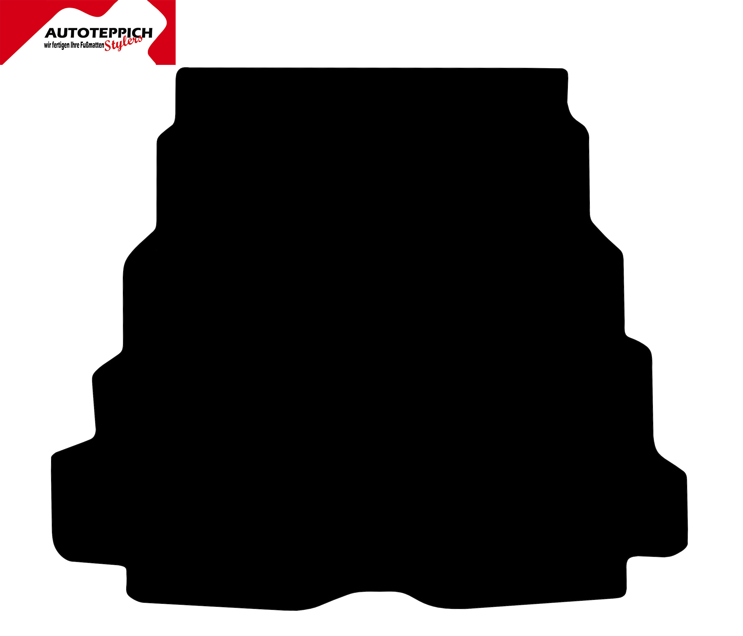 Eine Kofferraummatte in schwarz für Volvo S60 00-09