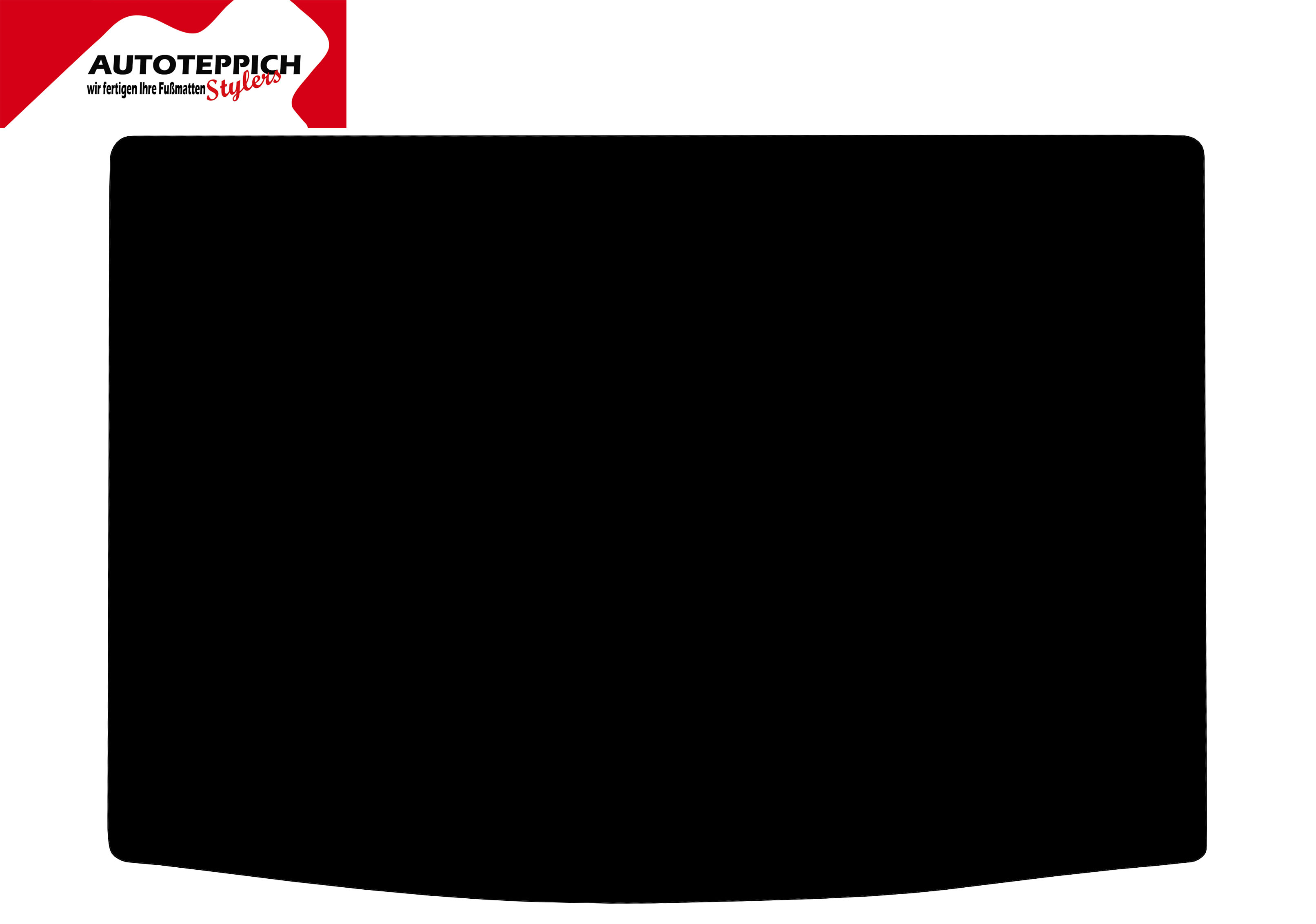 Eine Kofferraummatte in schwarz für Porsche 928