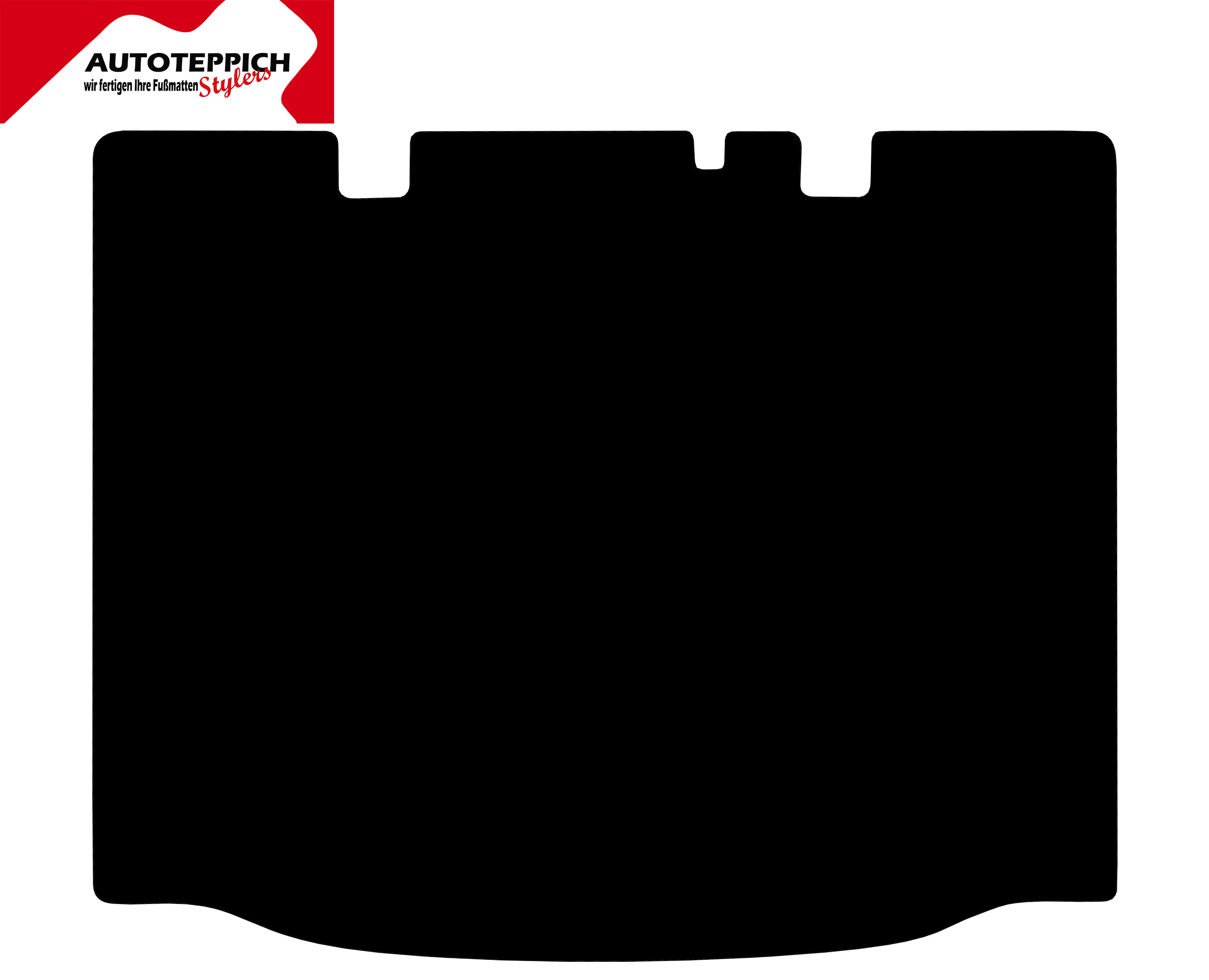 Eine Kofferraummatte in schwarz für Skoda Citigo