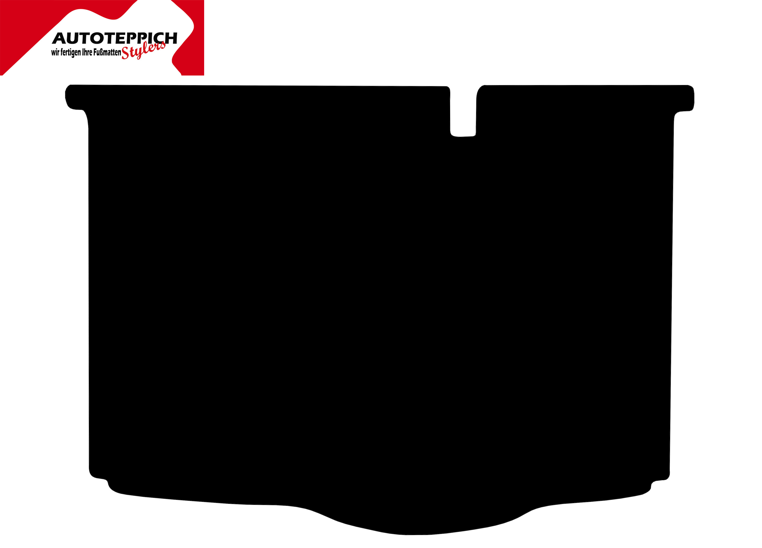 Eine Kofferraummatte in schwarz für Fiat Grande Punto.