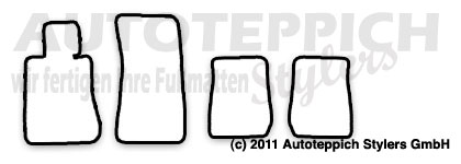 Das Schnittmuster für Fussmatten BMW E30 M3 Cabrio_1986-1996