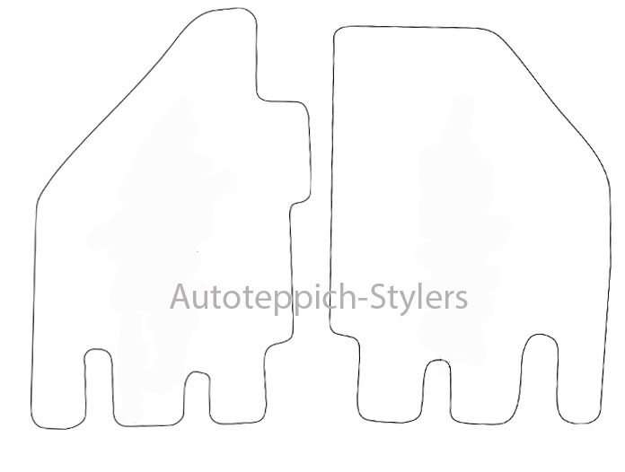 Das Schnittmuster für Fussmatten Ferrari Dino 246