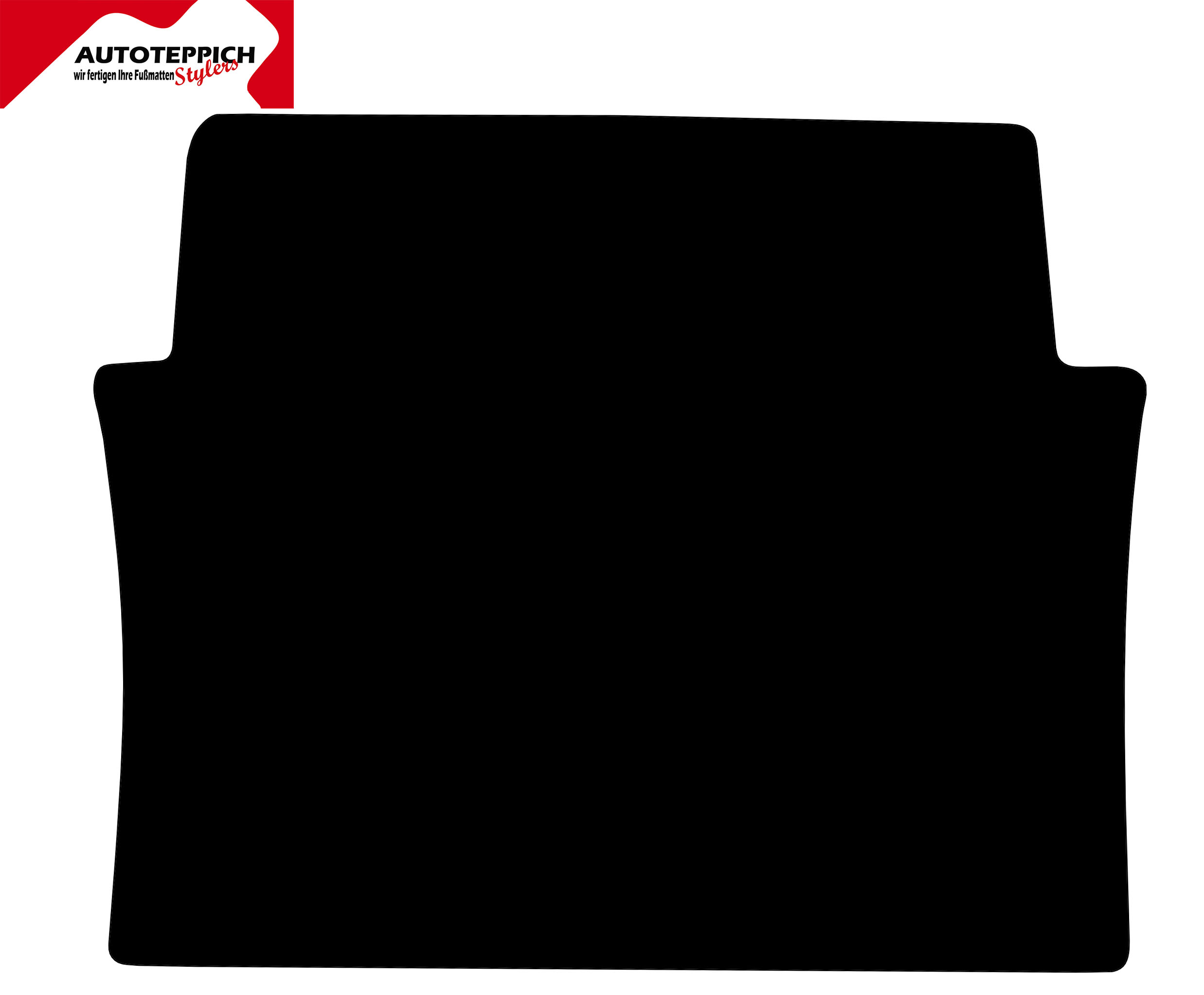 Eine Kofferraummatte in schwarz für Mercedes Benz E-Klasse W124.