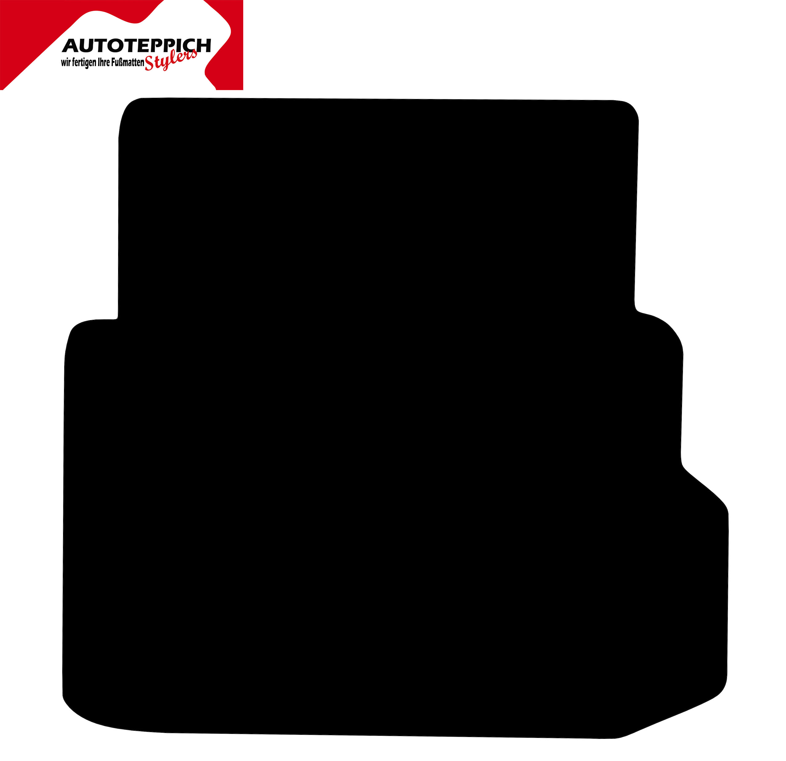 Eine Kofferraummatte in schwarz für Mercedes Benz E Klasse W211.